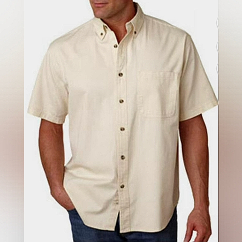 Short-Sleeve Cypress Denim with Pocket